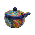 Talavera Soup Bowl with Lid | Hand-Painted Ceramic Talavera Salsa Bowl La Vie Bien Talavera Soup Bowl with Lid | Hand-Painted Ceramic