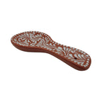 Talavera Spoon Rest | Brown & White Handcrafted Design Talavera Spoon Rest La Vie Bien Talavera Spoon Rest | Brown & White Handcrafted Design
