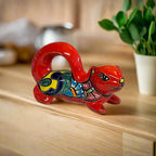Talavera Squirrel Statue | Colorful Hand - Painted Mexican Figurine Talavera Statue La Vie Bien Talavera Squirrel Statue | Colorful Hand - Painted Mexican Figurine