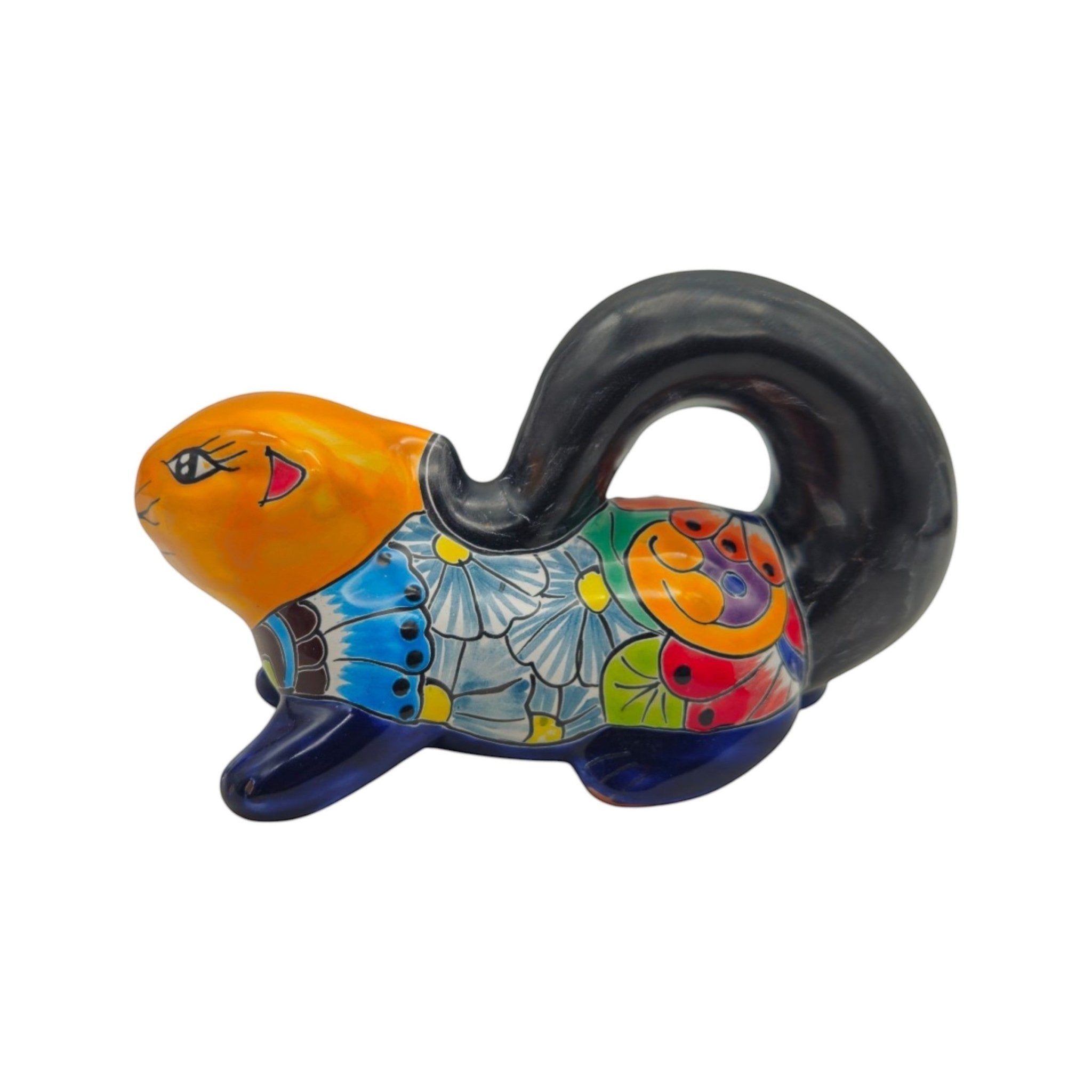 Talavera Squirrel Statue | Colorful Hand-Painted Mexican Figurine Talavera Statue La Vie Bien Talavera Squirrel Statue | Colorful Hand-Painted Mexican Figurine