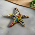 Talavera Starfish Decor | Hand - Painted Mexican Wall Art Talavera Wall Art La Vie Bien Talavera Starfish Decor | Hand - Painted Mexican Wall Art