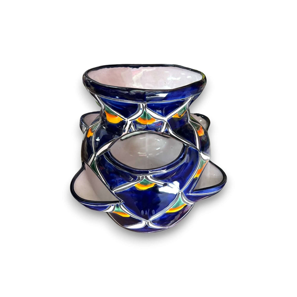 Talavera Strawberry Planter | Blue Peacock Design Talavera Planter La Vie Bien Talavera Strawberry Planter | Blue Peacock Design