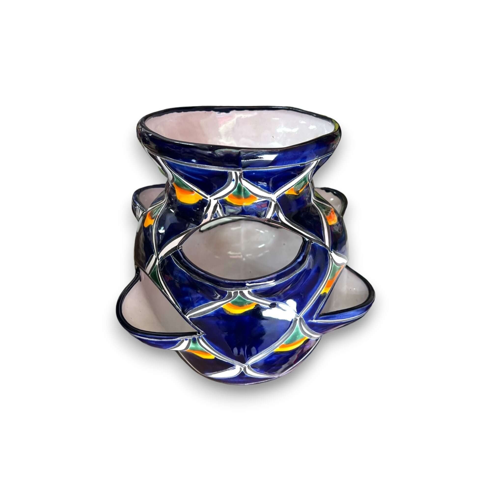 Talavera Strawberry Planter | Blue Peacock Design Talavera Planter La Vie Bien Talavera Strawberry Planter | Blue Peacock Design