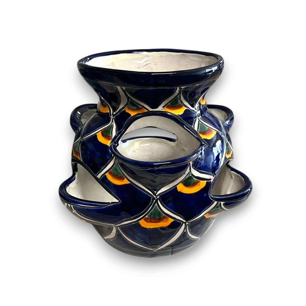 Talavera Strawberry Planter | Blue Peacock Design Talavera Planter La Vie Bien Talavera Strawberry Planter | Blue Peacock Design