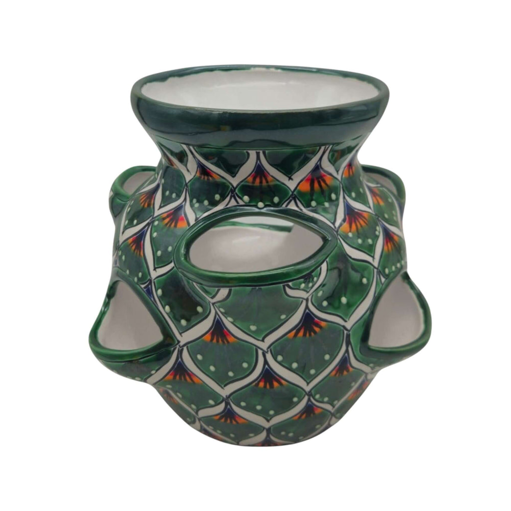 Talavera Strawberry Planter | Green Peacock Design Talavera Planter La Vie Bien Talavera Strawberry Planter | Green Peacock Design