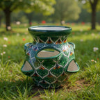 Talavera Strawberry Planter | Green Peacock Design Talavera Planter La Vie Bien Talavera Strawberry Planter | Green Peacock Design