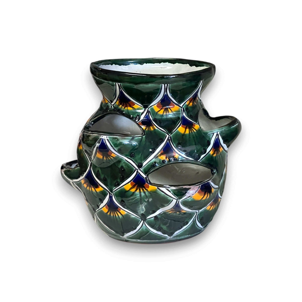 Talavera Strawberry Planter | Green Peacock Design Talavera Planter La Vie Bien Talavera Strawberry Planter | Green Peacock Design