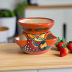 Talavera Strawberry Planter | Hand - Painted Mexican Pot Talavera Planter La Vie Bien Talavera Strawberry Planter | Hand - Painted Mexican Pot