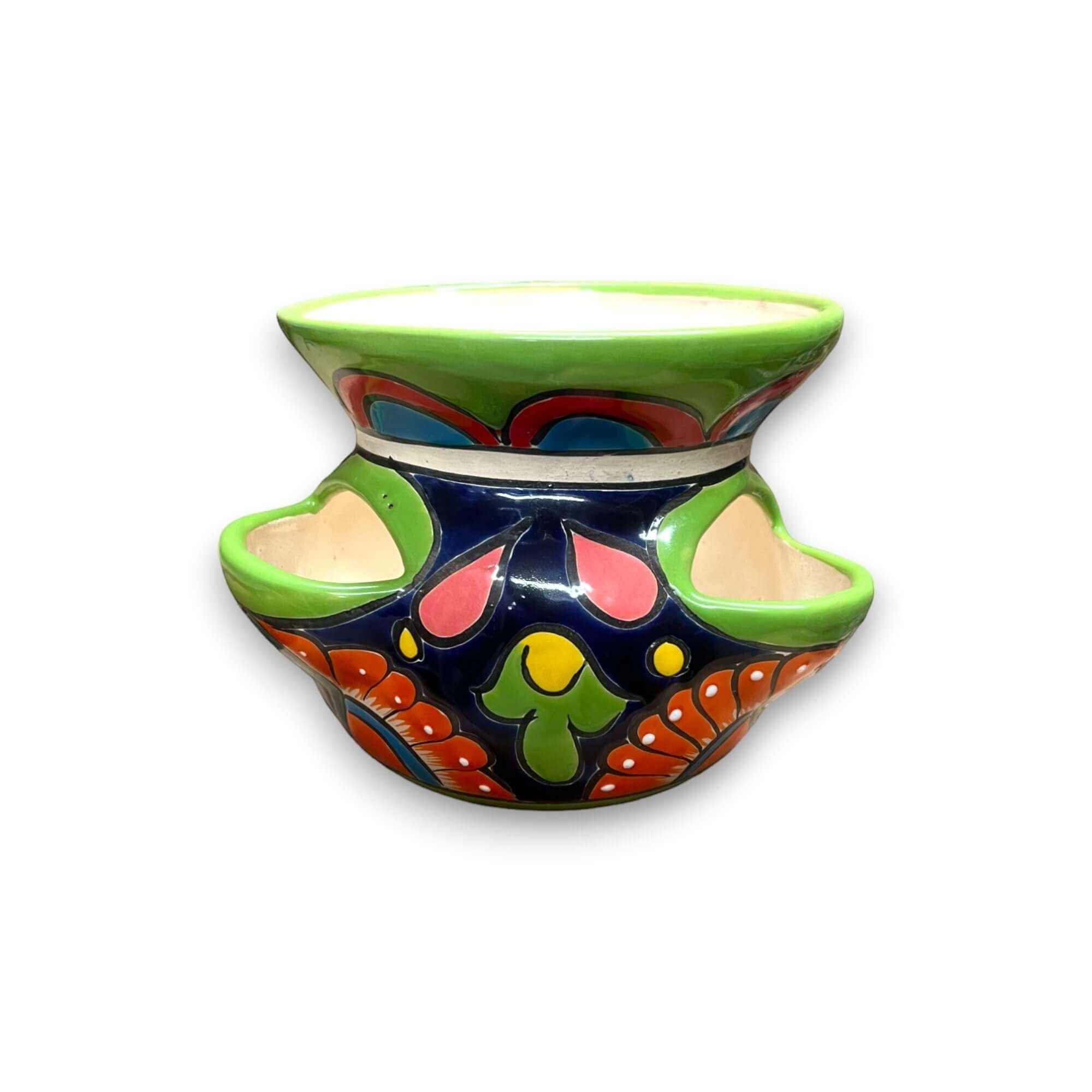 Talavera Strawberry Planter | Hand-Painted Mexican Pot Talavera Planter La Vie Bien Talavera Strawberry Planter | Hand-Painted Mexican Pot