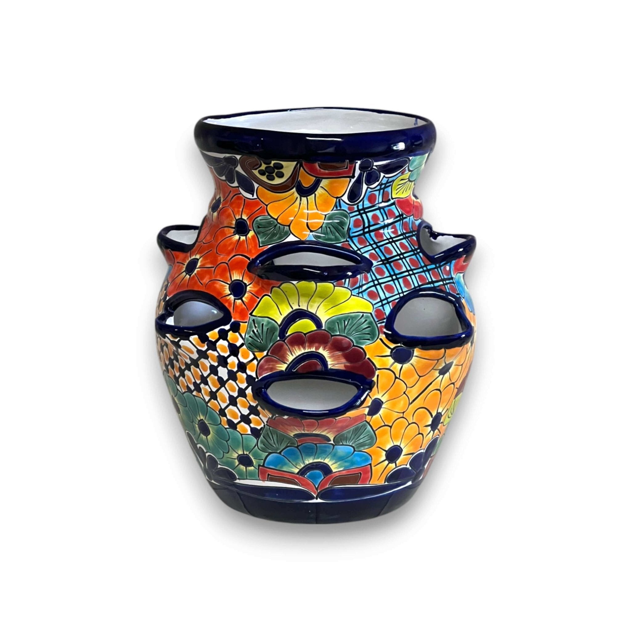 Talavera Strawberry Planter Pot | Hand - Painted Mexican Ceramic Talavera Planter La Vie Bien Talavera Strawberry Planter Pot | Hand - Painted Mexican Ceramic