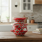 Talavera Strawberry Planter | Red Peacock Design Talavera Planter La Vie Bien Talavera Strawberry Planter | Red Peacock Design