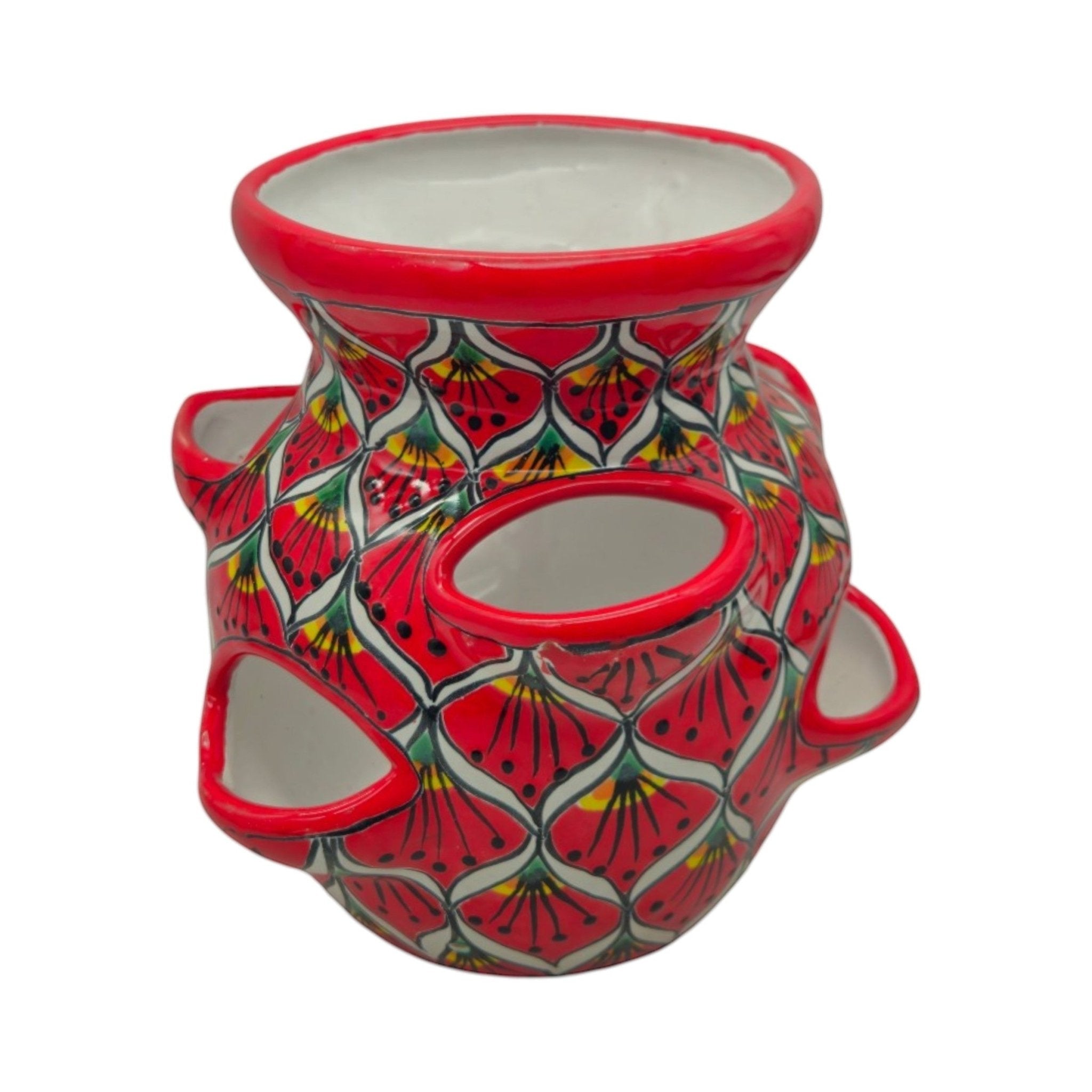 Talavera Strawberry Planter | Red Peacock Design Talavera Planter La Vie Bien Talavera Strawberry Planter | Red Peacock Design