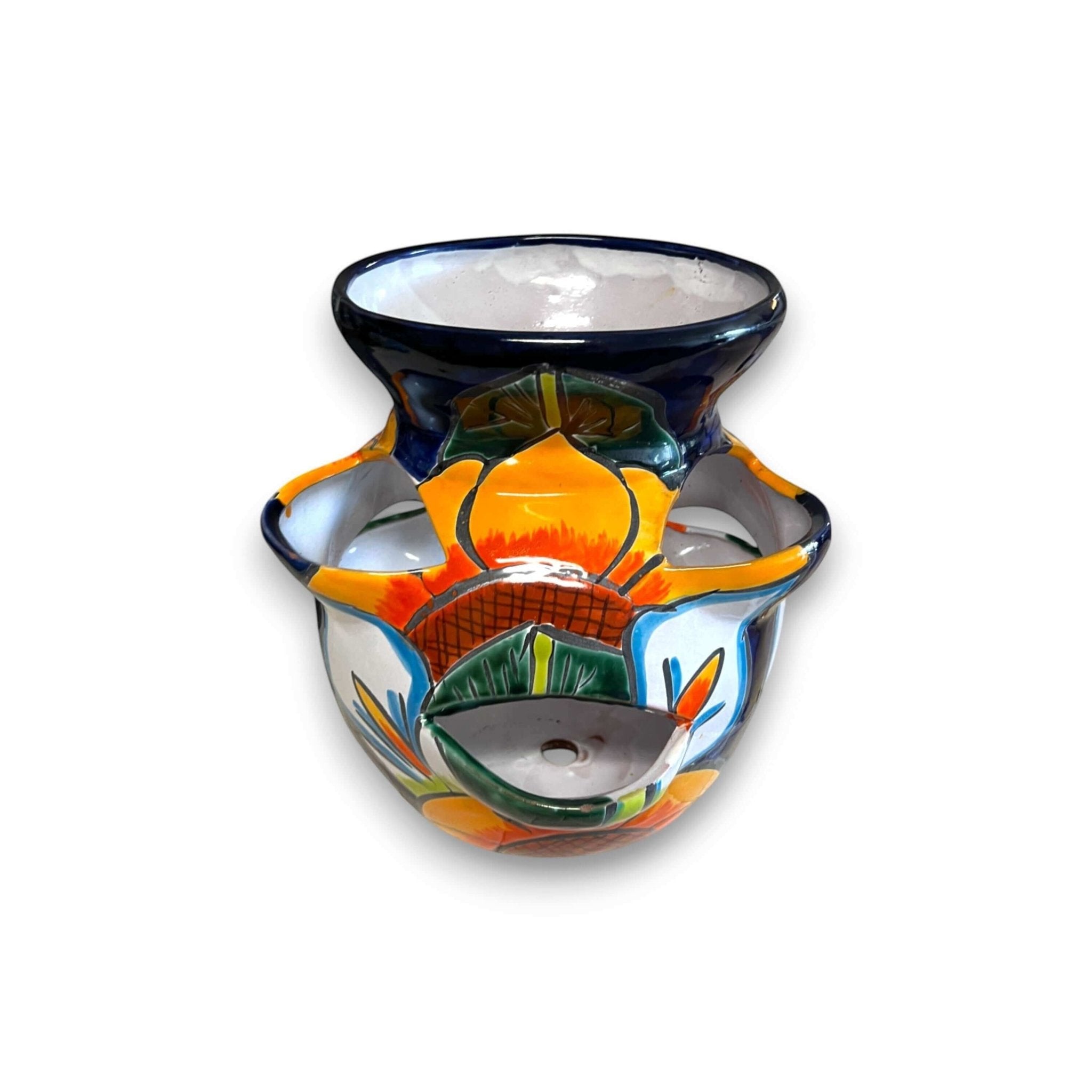 Talavera Strawberry Planter | Sunflower Lily Design Talavera Planter La Vie Bien Talavera Strawberry Planter | Sunflower Lily Design