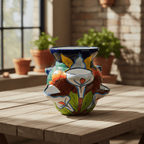 Talavera Strawberry Planter | Sunflower Lily Design Talavera Planter La Vie Bien Talavera Strawberry Planter | Sunflower Lily Design