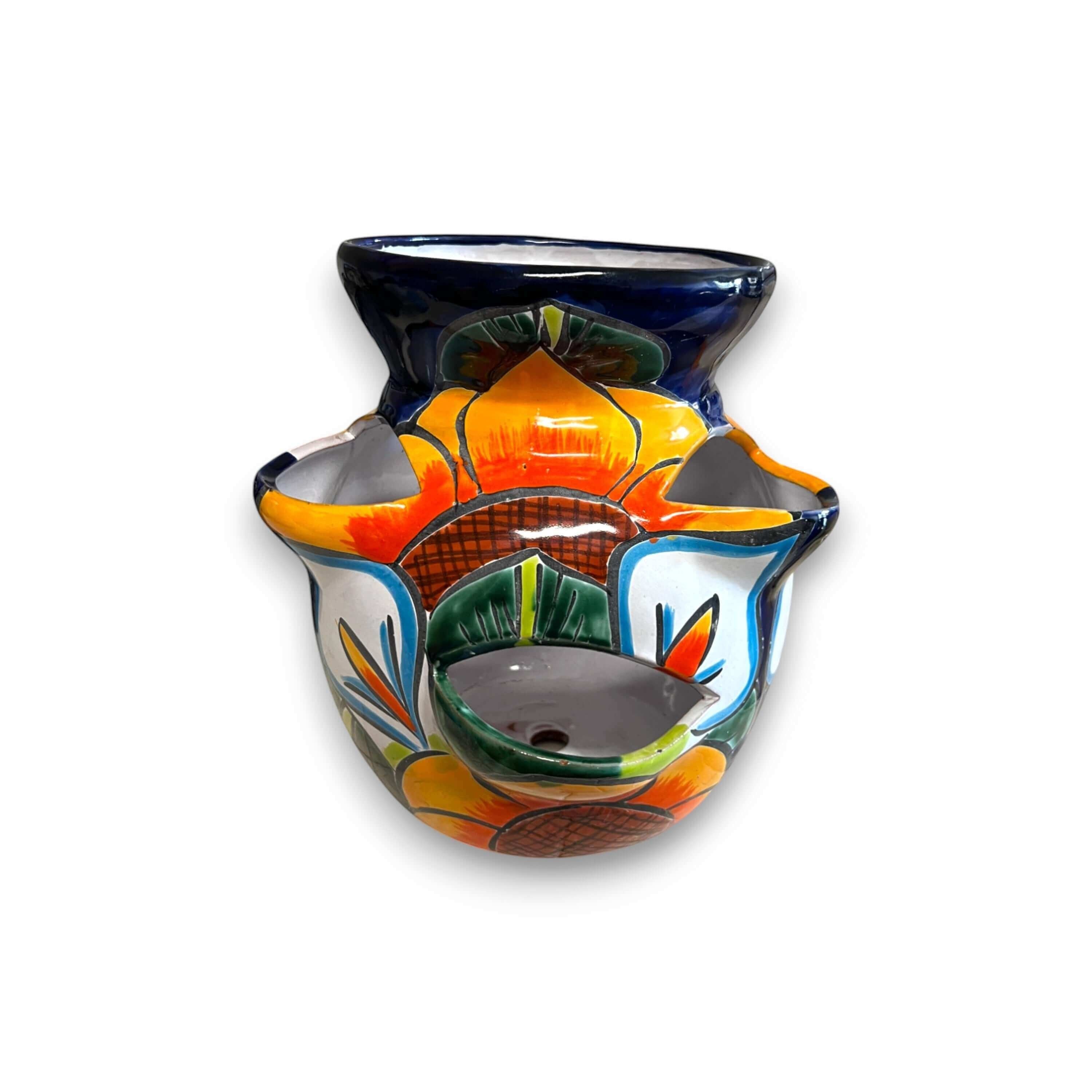 Talavera Strawberry Planter | Sunflower Lily Design