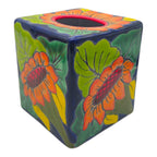 Talavera Sunflower Tissue Box | Hand-Painted Ceramic Decor Talavera Tissue Box La Vie Bien Talavera Sunflower Tissue Box | Hand-Painted Ceramic Decor