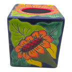 Talavera Sunflower Tissue Box | Hand-Painted Ceramic Decor Talavera Tissue Box La Vie Bien Talavera Sunflower Tissue Box | Hand-Painted Ceramic Decor