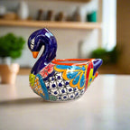 Talavera Swan Planter | Colorful Hand - Painted Mexican Pottery Talavera Planter La Vie Bien Talavera Swan Planter | Colorful Hand - Painted Mexican Pottery
