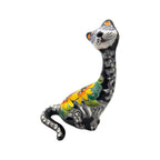 Talavera Tall Cat Figurine | Hand-Painted Day of the Dead Art Talavera Statue La Vie Bien Talavera Tall Cat Figurine | Hand-Painted Day of the Dead Art
