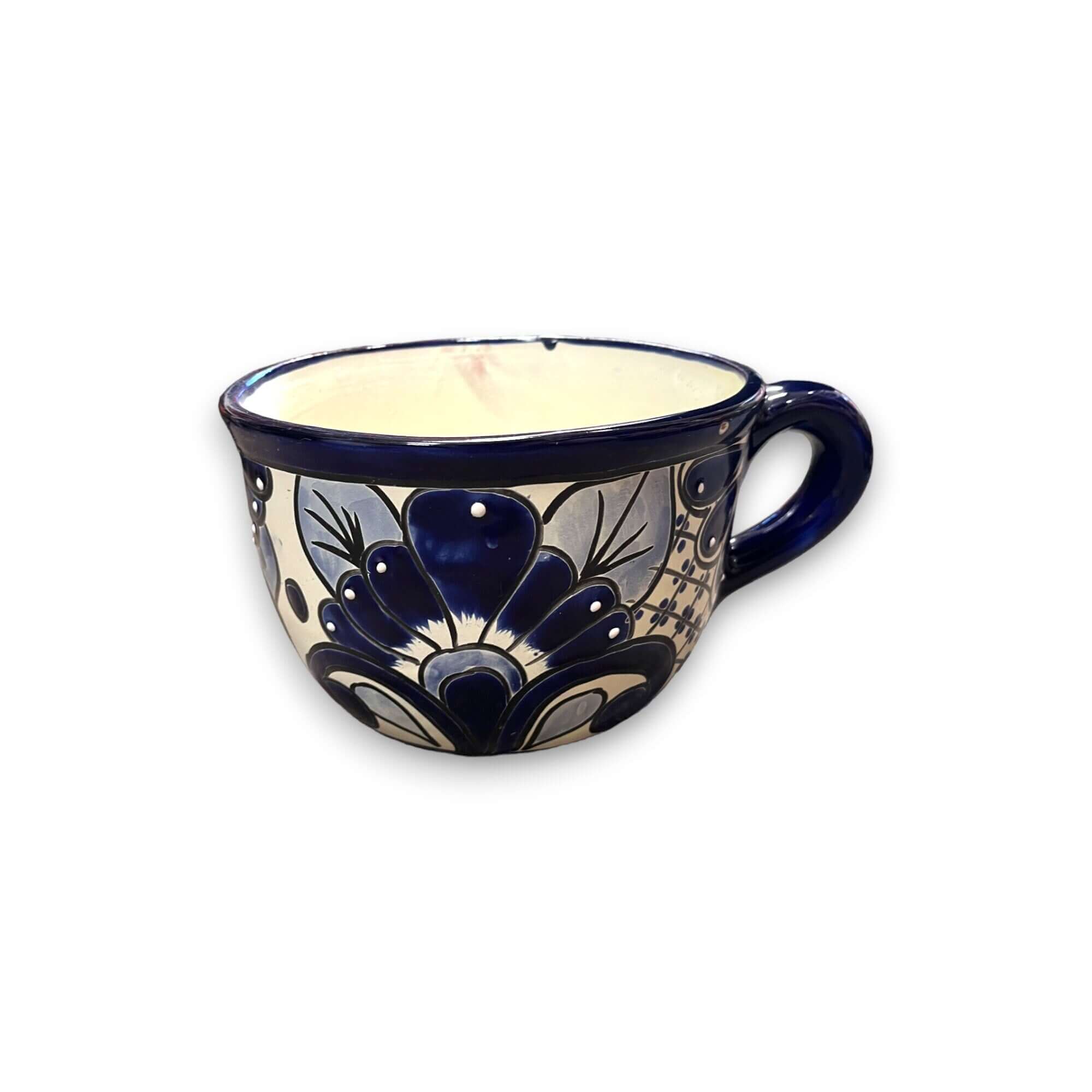 Talavera Tea Cup Planter | Hand-Painted Mexican Ceramic Pot Talavera Planter La Vie Bien Talavera Tea Cup Planter | Hand-Painted Mexican Ceramic Pot