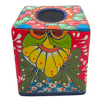 Talavera Tissue Holder | Multicolor Hand-Painted Accent Talavera Tissue Box La Vie Bien Talavera Tissue Holder | Multicolor Hand-Painted Accent