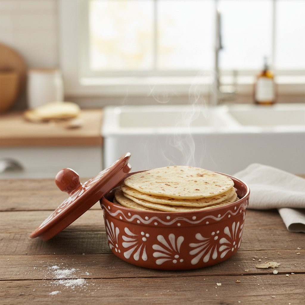 Talavera Tortilla Warmer | Glazed Terracotta Kitchenware Talavera Tortilla Warmer La Vie Bien Talavera Tortilla Warmer | Glazed Terracotta Kitchenware