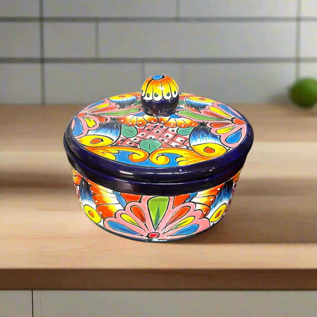 Talavera Tortilla Warmer | Hand - Painted Mexican Ceramic Dish Talavera Tortilla Warmer La Vie Bien Talavera Tortilla Warmer | Hand - Painted Mexican Ceramic Dish