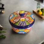 Talavera Tortilla Warmer | Hand - Painted Mexican Ceramic Dish Talavera Tortilla Warmer La Vie Bien Talavera Tortilla Warmer | Hand - Painted Mexican Ceramic Dish