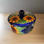 Talavera Tortilla Warmer | Handmade Sunflower Mexican Pottery Talavera Tortilla Warmer La Vie Bien Talavera Tortilla Warmer | Handmade Sunflower Mexican Pottery