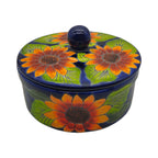 Talavera Tortilla Warmer | Handmade Sunflower Mexican Pottery Talavera Tortilla Warmer La Vie Bien Talavera Tortilla Warmer | Handmade Sunflower Mexican Pottery