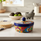 Talavera Tortilla Warmer | Hand-Painted Mexican Ceramic Dish