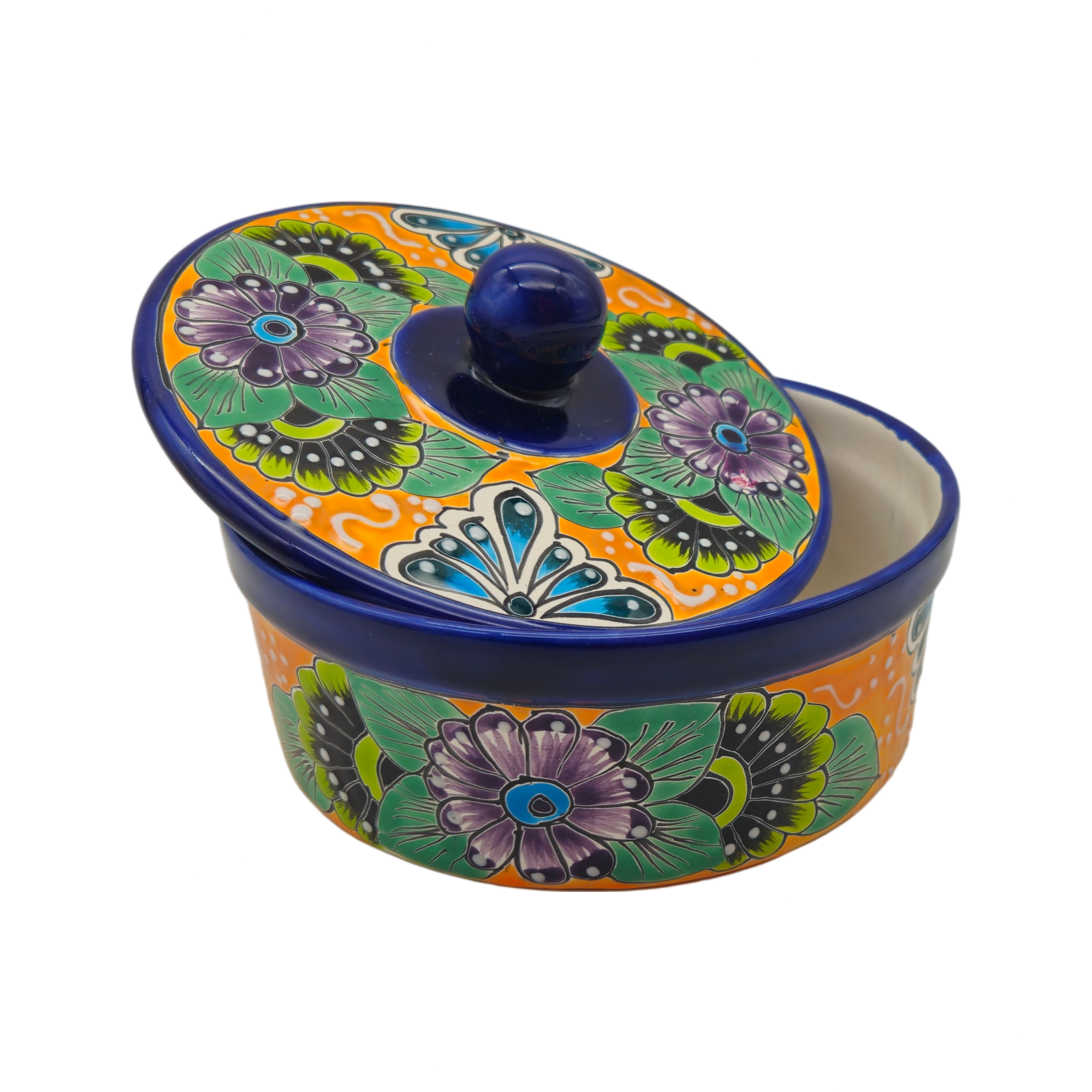 Talavera Tortilla Warmer | Hand-Painted Mexican Ceramic Dish