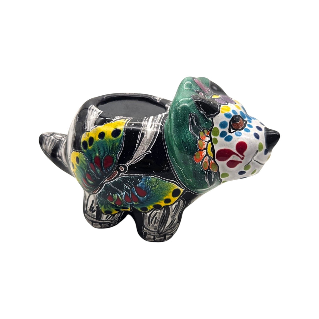 Talavera Triceratops Planter | Day of the Dead Dinosaur Talavera Planter La Vie Bien Talavera Triceratops Planter | Day of the Dead Dinosaur