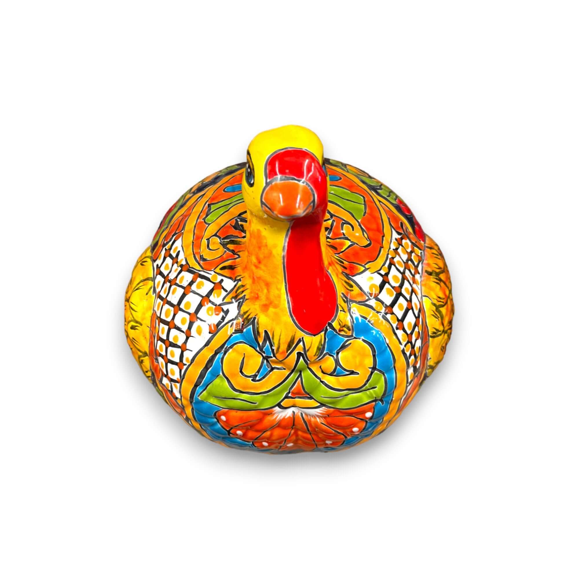 Talavera Turkey Statue | Hand - Painted Mexican Folk Art Talavera Statue La Vie Bien Talavera Turkey Statue | Hand - Painted Mexican Folk Art