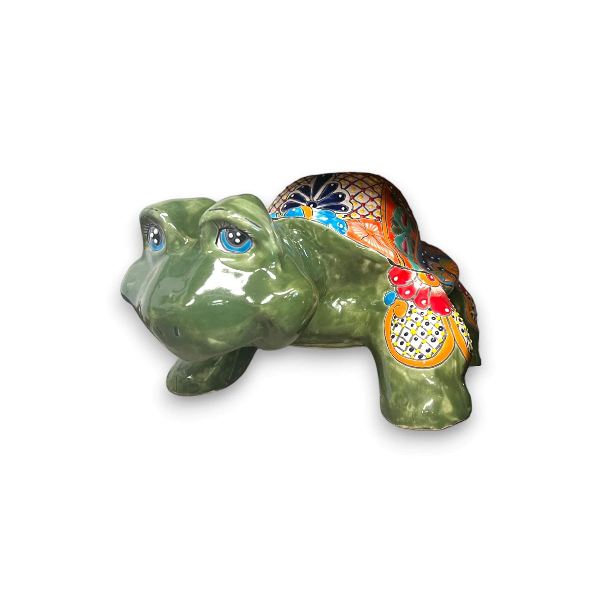 Talavera Turtle Statue | Hand-Painted Mexican Ceramic Tortoise Talavera Statue La Vie Bien Talavera Turtle Statue | Hand-Painted Mexican Ceramic Tortoise