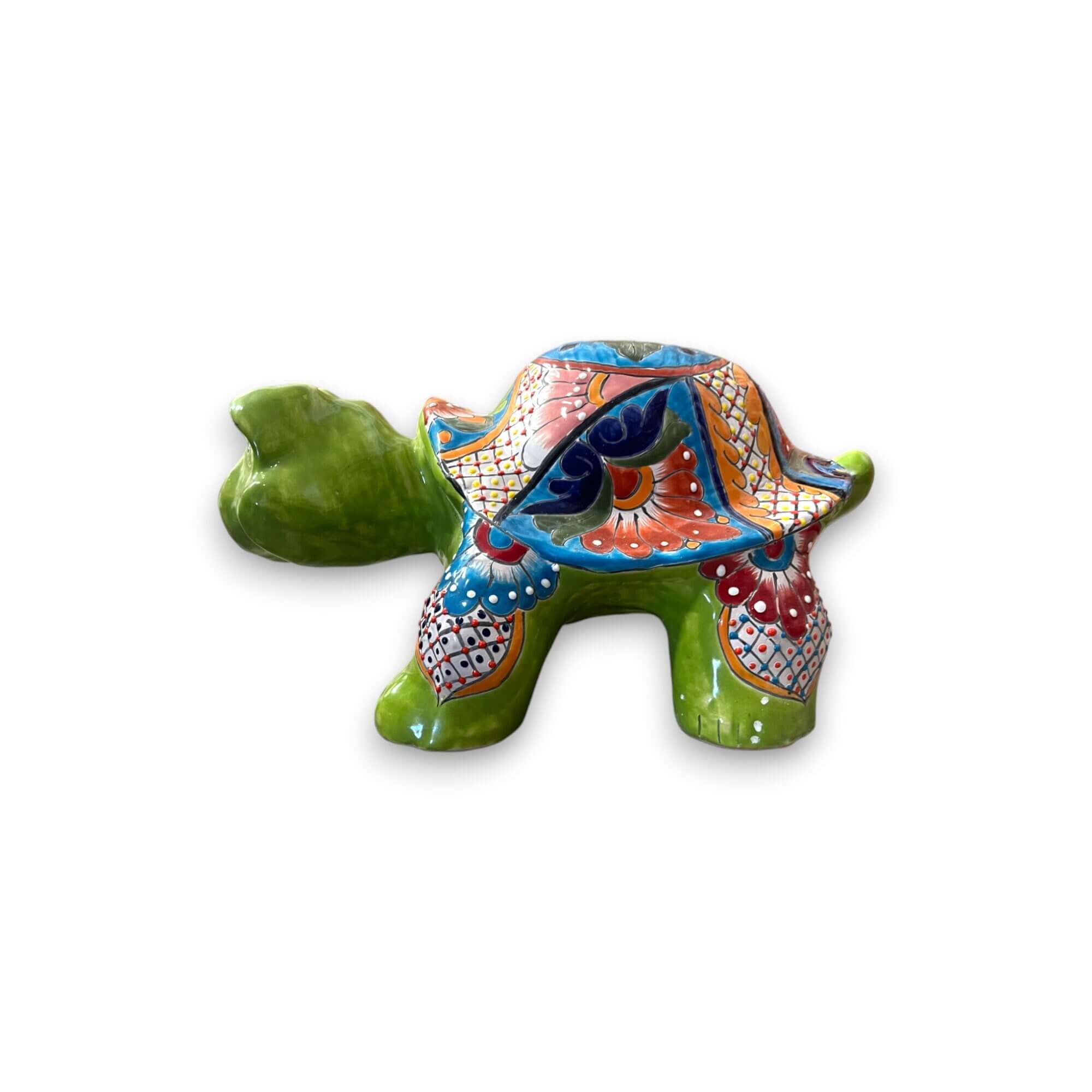 Talavera Turtle Statue | Hand-Painted Mexican Ceramic Tortoise Talavera Statue La Vie Bien Talavera Turtle Statue | Hand-Painted Mexican Ceramic Tortoise