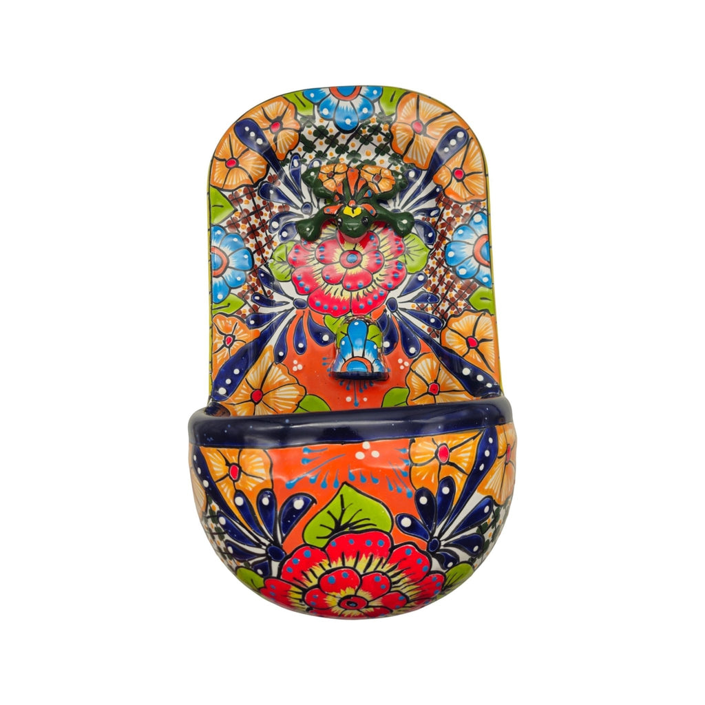 Talavera Wall Fountain | Handcrafted Mexican Ceramic Water Feature Talavera Fountain La Vie Bien Talavera Wall Fountain | Handcrafted Mexican Ceramic Water Feature
