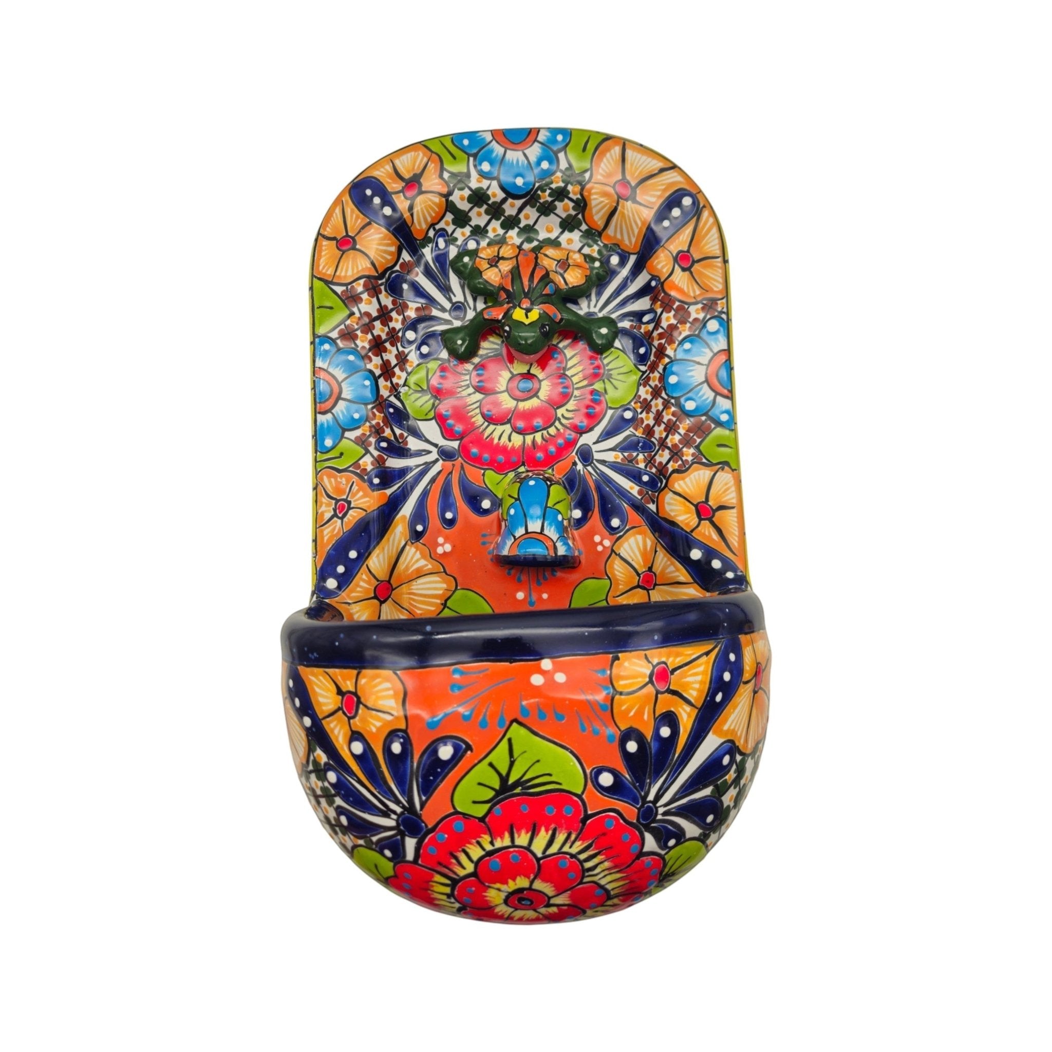 Talavera Wall Fountain | Handcrafted Mexican Ceramic Water Feature Talavera Fountain La Vie Bien Talavera Wall Fountain | Handcrafted Mexican Ceramic Water Feature