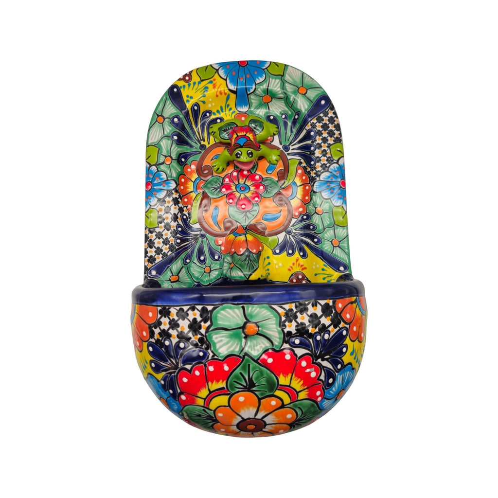 Talavera Wall Fountain | Handcrafted Mexican Ceramic Water Feature Talavera Fountain La Vie Bien Talavera Wall Fountain | Handcrafted Mexican Ceramic Water Feature