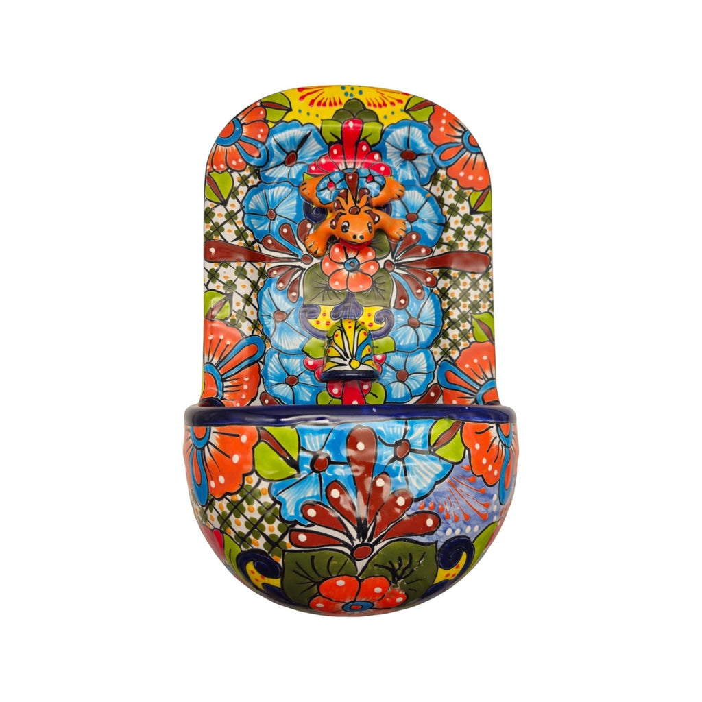 Talavera Wall Fountain | Handcrafted Mexican Ceramic Water Feature Talavera Fountain La Vie Bien Talavera Wall Fountain | Handcrafted Mexican Ceramic Water Feature