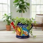 Talavera Watering Can Planter | Hand - Painted Mexican Pottery Talavera Planter La Vie Bien Talavera Watering Can Planter | Hand - Painted Mexican Pottery