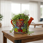 Talavera Watering Can Planter | Hand - Painted Mexican Pottery Talavera Planter La Vie Bien Talavera Watering Can Planter | Hand - Painted Mexican Pottery