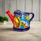 Talavera Watering Can Planter | Hand - Painted Mexican Pottery Talavera Planter La Vie Bien Talavera Watering Can Planter | Hand - Painted Mexican Pottery