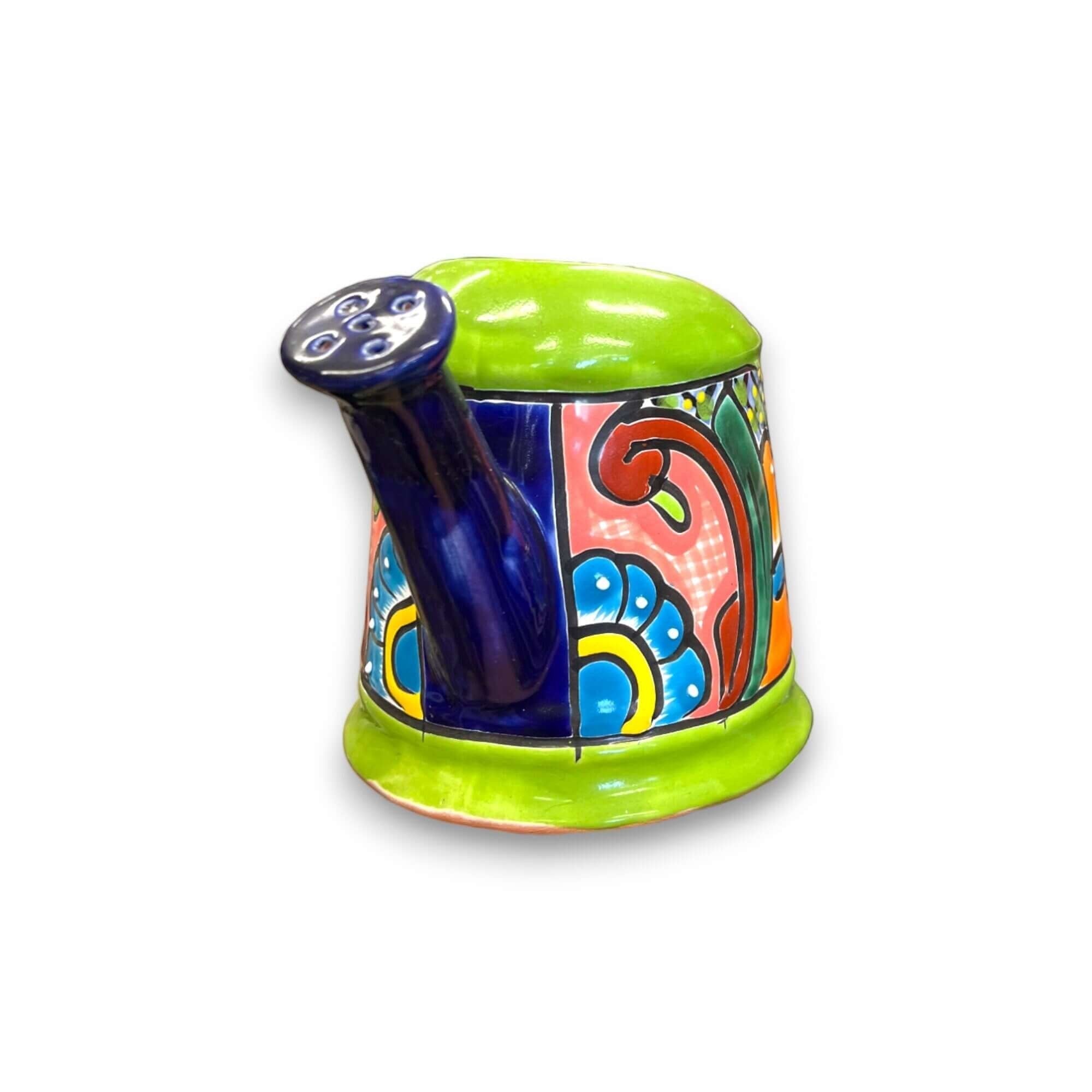 Talavera Watering Can Planter | Hand-Painted Mexican Pottery Talavera Planter La Vie Bien Talavera Watering Can Planter | Hand-Painted Mexican Pottery