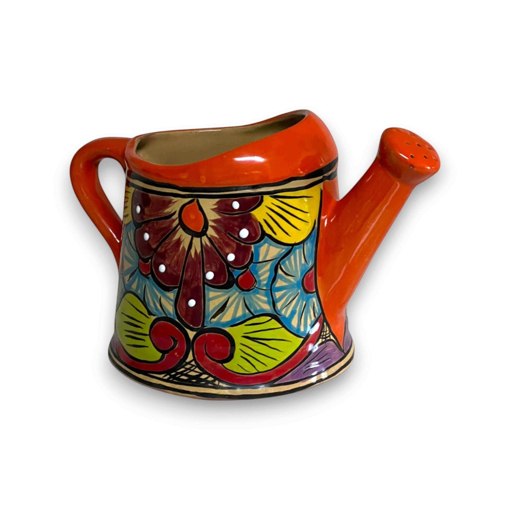 Talavera Watering Can Planter | Hand-Painted Mexican Pottery Talavera Planter La Vie Bien Talavera Watering Can Planter | Hand-Painted Mexican Pottery