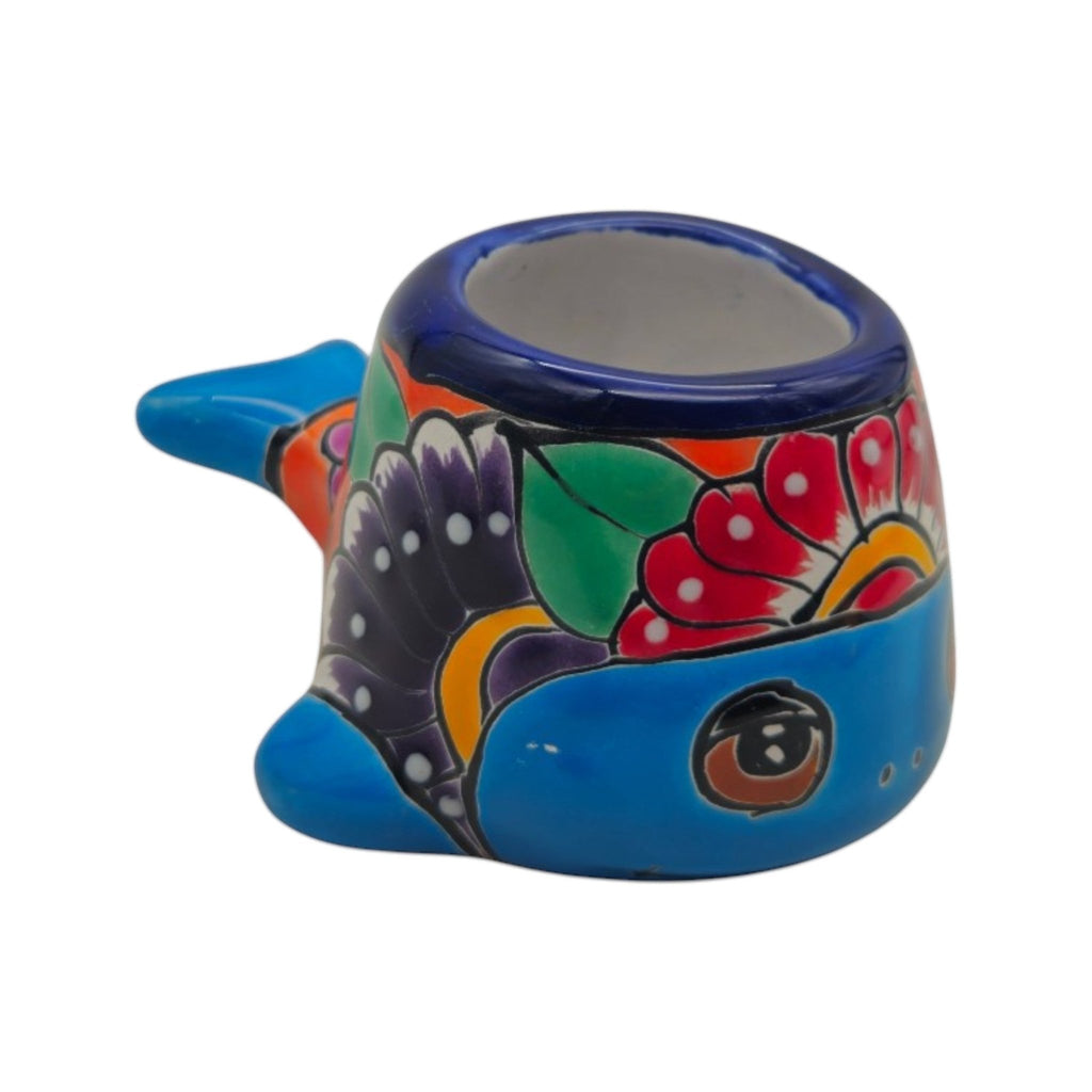 Talavera Whale Planter | Colorful Small Mexican Animal Pot Talavera Planter La Vie Bien Talavera Whale Planter | Colorful Small Mexican Animal Pot