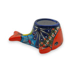 Talavera Whale Planter | Colorful Small Mexican Animal Pot Talavera Planter La Vie Bien Talavera Whale Planter | Colorful Small Mexican Animal Pot