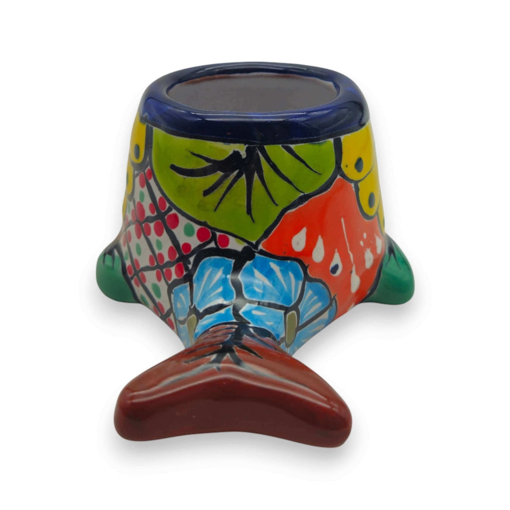 Talavera Whale Planter | Colorful Small Mexican Animal Pot Talavera Planter La Vie Bien Talavera Whale Planter | Colorful Small Mexican Animal Pot