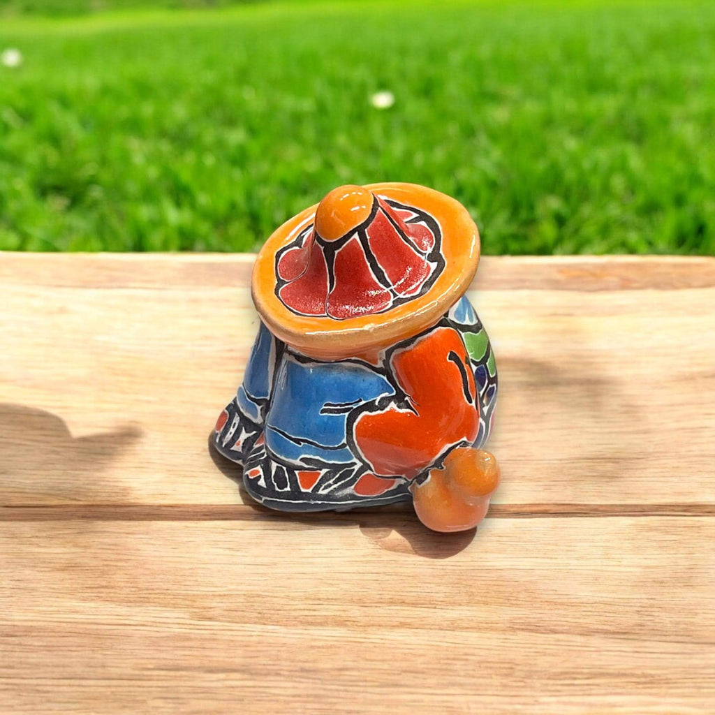 Small Talavera Panchito Figurine | Colorful Mexican Sleeping Man