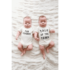 Talk of the Town Organic Cotton Baby Onesie by Polished Prints
